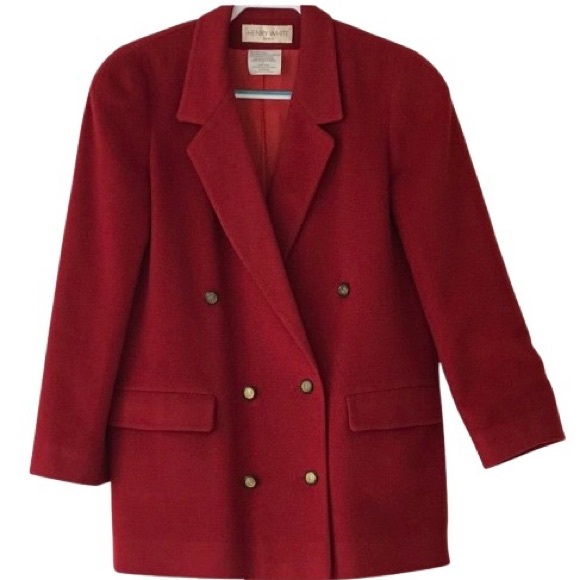 Henry White Dublin Wool/Cashmere Double Breasted Blazer L - Picture 5 of 5